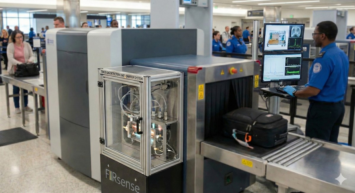 FIRsense device at airport security checkpoint