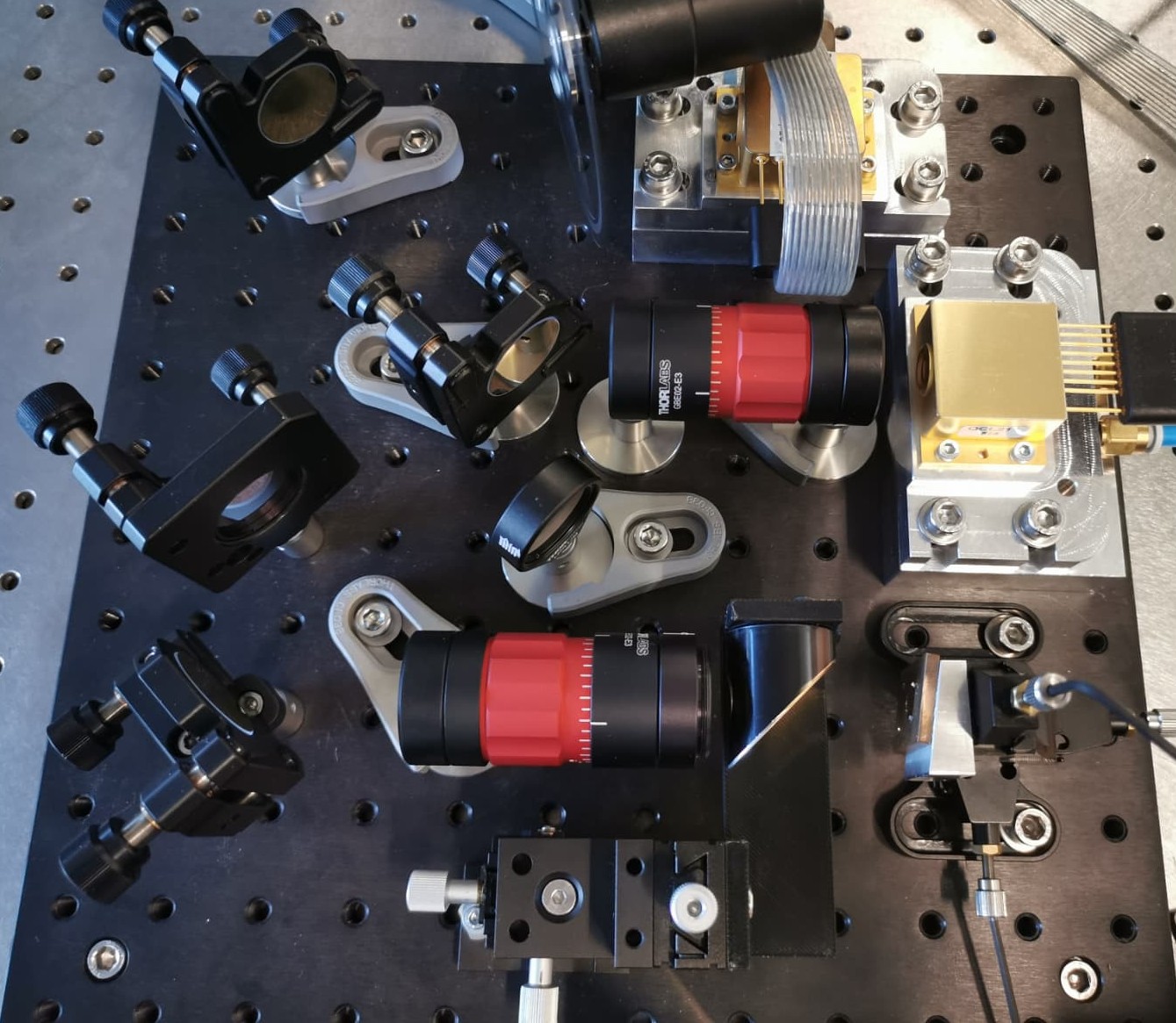 FIRsense prototype on the optical bench at the University of Leeds
